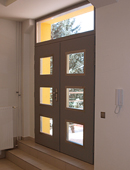 ADLO Sicherheits-Doppelflügeltür ADUO, Verglast mit Oberlichte, Abmessung der Zusammenstellung 180/270 cm